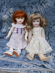 Bleuette and antique dolls