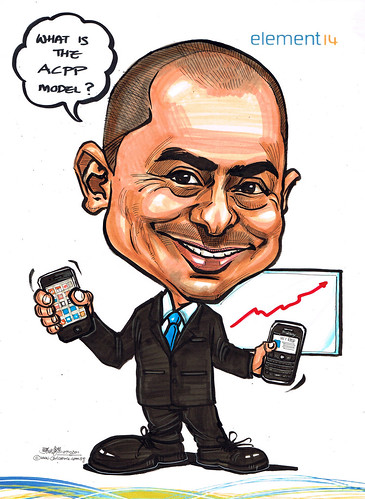 Caricature for element 14 - iPhone & Blackberry