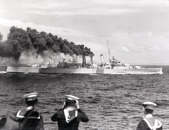 COMPENDIUM: 200 Photostream images of heavy cruiser HMAS AUSTRALIA [II]. Part I. Oct 19, 1939, Damien Peter Parer [1912-1944].