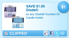 Glade Scented Oil Candle Holder Coupon