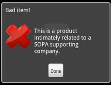 Boycott SOPA Android app