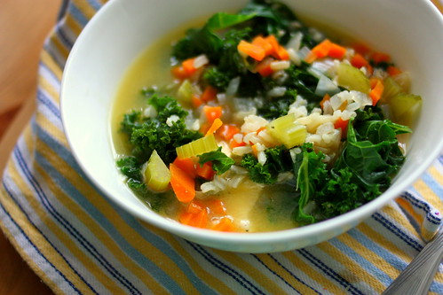 chicken and brown rice soup