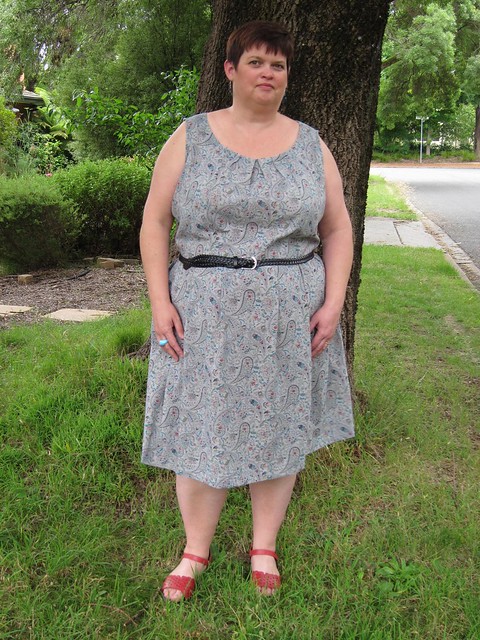 Summer paisley tea dress
