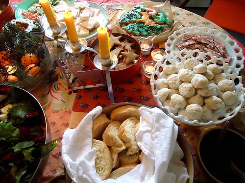 a festive table