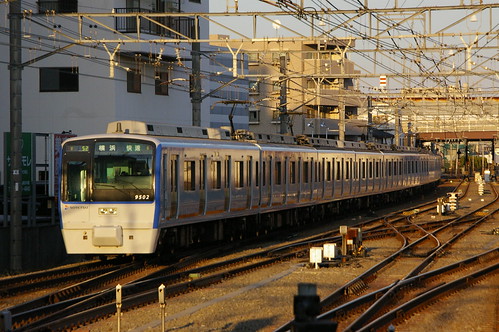 Sotetsu 8000 series in Futamatagawa station, Yokohama, Kanagawa, Japan /Dec 31,2011