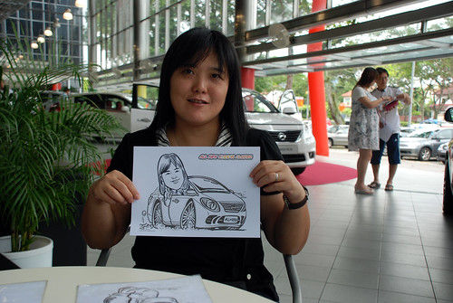 Caricature live sketching for Tan Chong Nissan Almera Soft Launch - Day 2 - 8