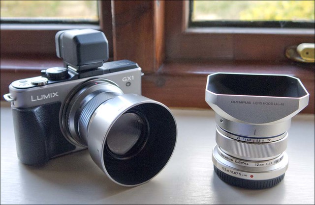 Panasonic GX1 Olympus 12mm f/2 45mm f/1.8 lenses