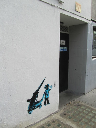 Stencil street art Oval Road Camden Town