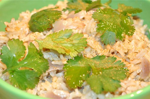 brown rice with coconut milk feature