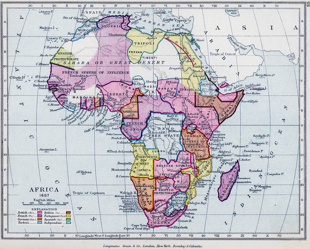 Map of Africa 1910