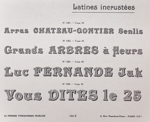 Specimen de la Fonderie Typographique Francaise by Ampersanden