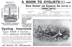 Australian Bicycle History: Accident Insurance 1890s