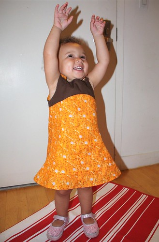 Z's Orange Tea Party dress