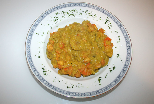 25 - Kochbananen-Shrimps-Eintopf / Plantain shrimps stew - Serviert