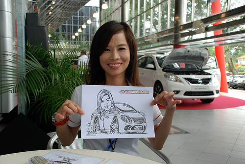 Caricature live sketching for Tan Chong Nissan Almera Soft Launch - Day 2 - 1