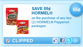 Hormel Pepperoni Packages Coupon