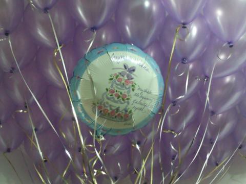 空飄氣球，珍珠淺紫色，婚禮鋁箔氣球 by 豆豆氣球材料屋 http://www.dod.com.tw