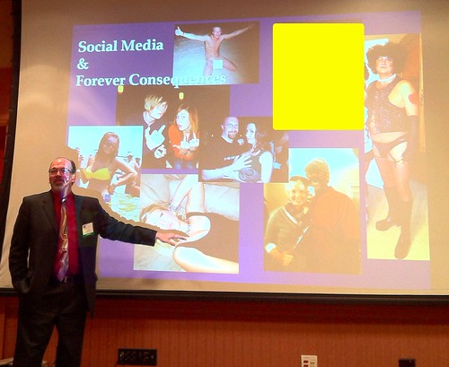 Colin Webb (Noble Public Schools) showing inappropriate Facebook photos at Oklahoma Technology Association Conference Feb 8, 2012