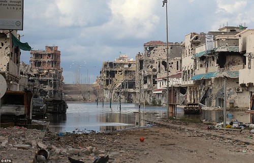 The once beautiful coastal city of Sirte has been destroyed by the United States and NATO along with their puppet rebel bands. The imperialists want Libya as a source of free oil, natural gas and cheap labor. by Pan-African News Wire File Photos