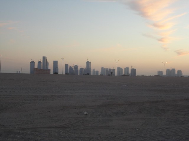 view of Abu Dhabi from Saadiyat Island