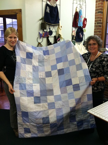 Project Linus Quilts Using recycled fabrics from Custom Executive Outfitters in Washington DC