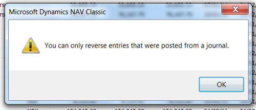 You can only reverse entries that were posted from a journal