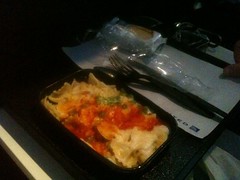 Amy's Airline Meal: Fettuccine with cheese and tomato sauce