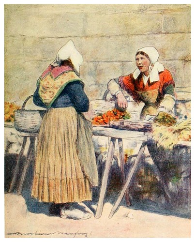 011-Mercado de verduras en Quimper-Brittany 1912- Mortimer y Dorothy Mempes