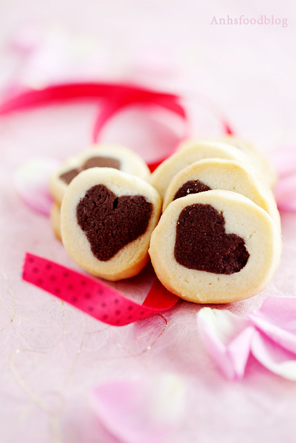 Heart imprint cookies 