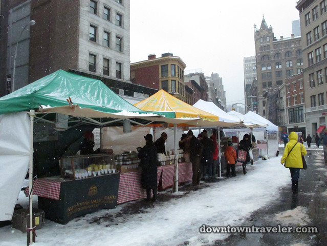 NYC Snowstorm January 2012 Union Square Greenmarket 3
