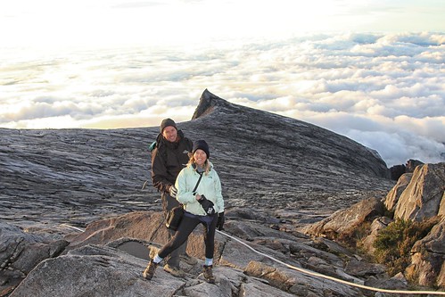 Amy and David on top of Mt. Kinabalu - Borneo