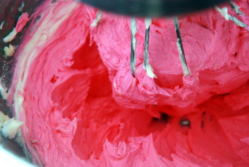 Hot pink frosting