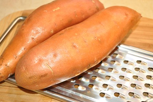 sweet potatoes rinsed/grater