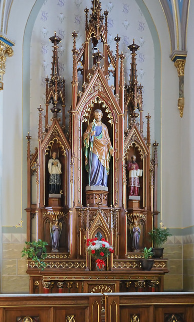 Saint Peter Roman Catholic Church, in Jefferson City, Missouri, USA - altar of Saint Joseph