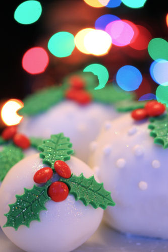 Christmas holly cake balls 3508  R
