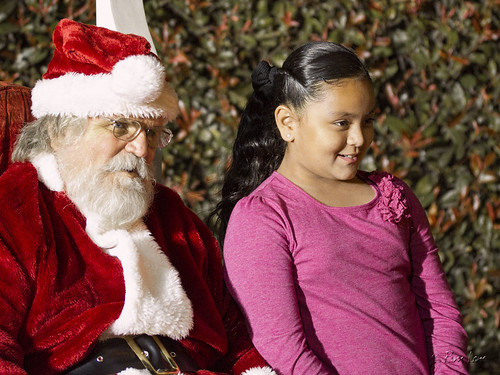 Santa with a young girl