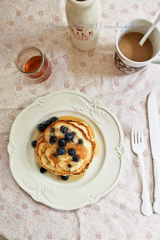 Blueberry Pancakes for Breakfast...