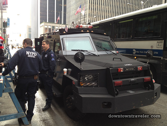 NYC Times Square New Years Eve 2012_NYPD armored car