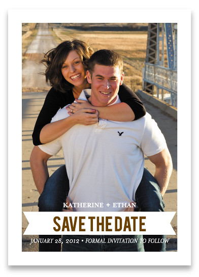 Ombre Chevron Wedding Save the Date