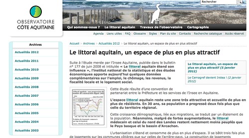 Une nouvelle étude proposée par l'Observatoire Côte Aquitaine