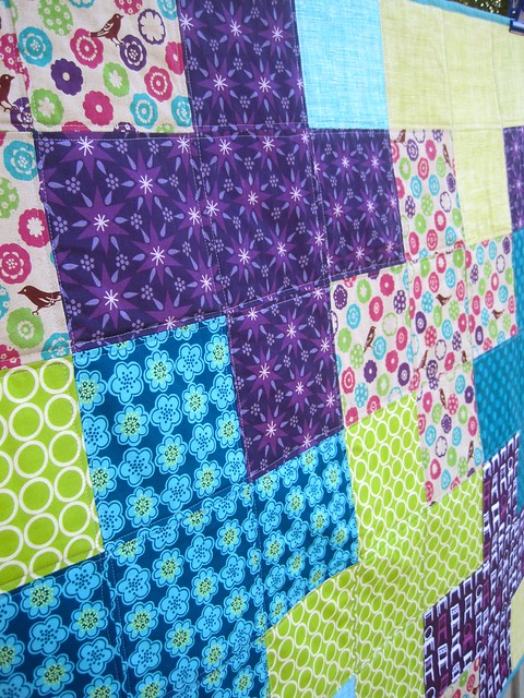 Close up of Purple Plus quilt