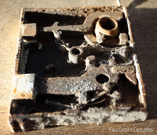 antique cast iron rim lock
