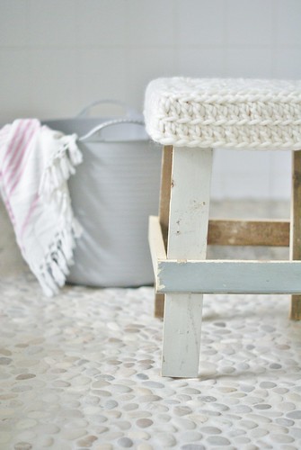 snow-white, warm & woolly by wood & wool stool