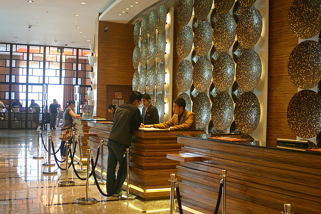 Check-in at the Marriott Hotel Manila