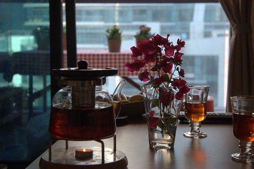 Tea with flowers by Yegi