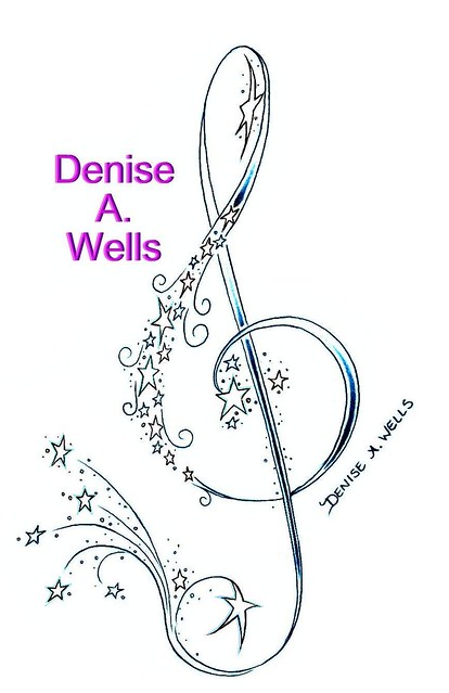 Treble Clef Tattoo Design by Denise A Wells