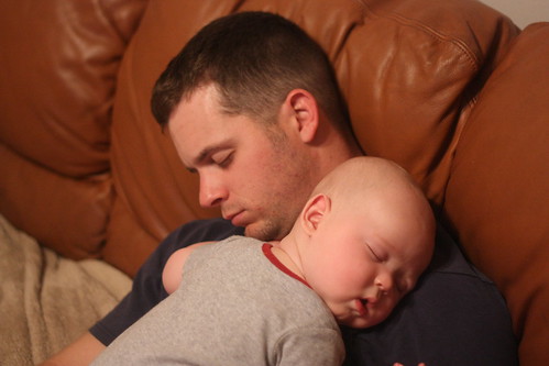Daddy & Parker sleeping
