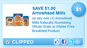 Arrowhead Mills Naturally Nourishing Whole Grain Or Gluten Free Breakfast Product Coupon