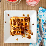 Waffles with Southern Comfort Praline Sauce