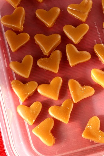 Valentine's Day Dark Chocolate-Covered Heart Caramels